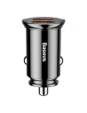 Baseus Circular Car Charger 2xUSB QC3.0 5A 30W Black
