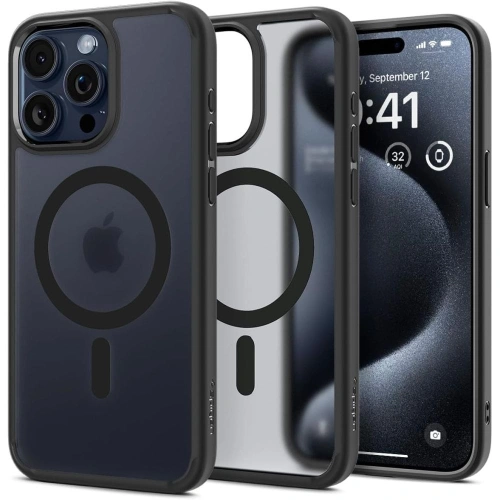 Kup Case Spigen Ultra Hybrid Mag MagSafe Apple iPhone 15 Pro Max Frost Schwarz - SPN2958 - {ean13} - Sklep Home Screen