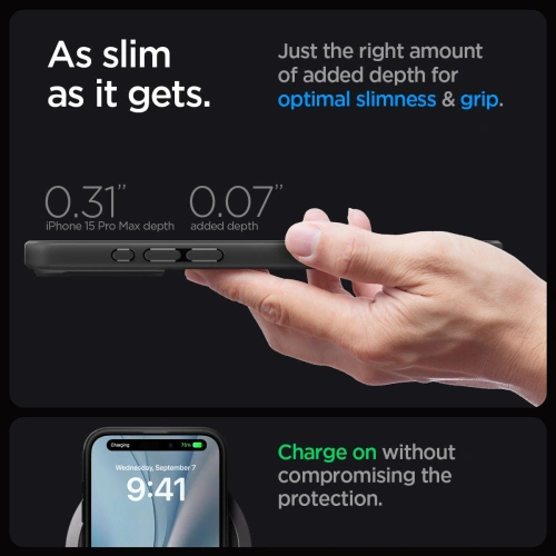 Kup Case Spigen Ultra Hybrid Mag MagSafe Apple iPhone 15 Pro Max Frost Schwarz - SPN2958 - {ean13} - Sklep Home Screen