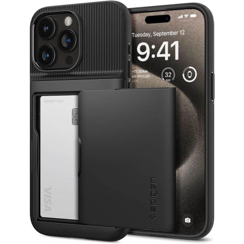 Kup Etui Spigen Slim Armor CS Apple iPhone 15 Pro Max Fekete - SPN2960 - {ean13} - Sklep Home Screen