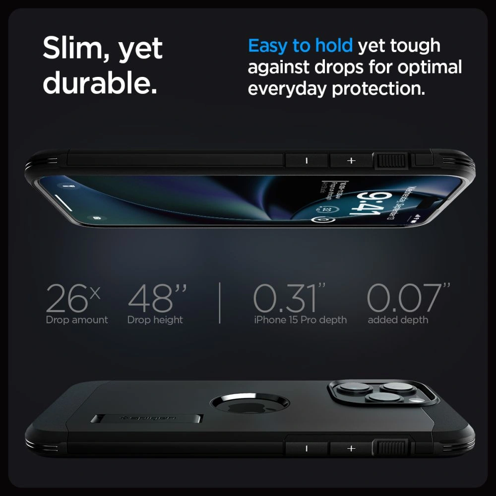 Etui Spigen Tough Armor Mag MagSafe Apple iPhone 15 Pro Max Black