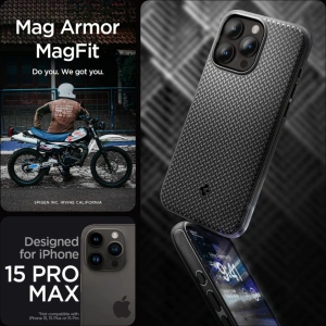 Buy Spigen Mag Armor MagSafe Apple iPhone 15 Pro Max Matte Black - SPN2962 - {ean13} - Home Screen Store Europe