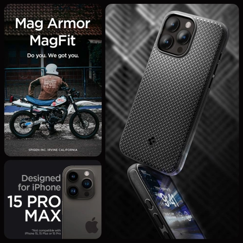 Kup Etui Spigen Mag Armor MagSafe Apple iPhone 15 Pro Max Matt Fekete - SPN2962 - {ean13} - Sklep Home Screen