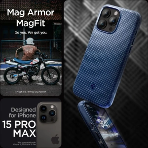 Buy Spigen Mag Armor MagSafe Apple iPhone 15 Pro Max Navy Blue - SPN2963 - {ean13} - Home Screen Store Europe