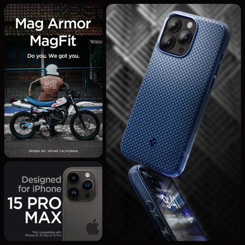 Kup Etui Spigen Mag Armor MagSafe Apple iPhone 15 Pro Max Tengerészkék - SPN2963 - {ean13} - Sklep Home Screen