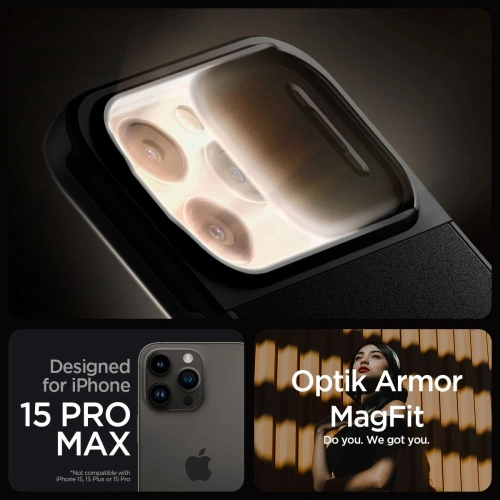 Buy Spigen Optik Armor Mag MagSafe Apple iPhone 15 Pro Max Black - SPN2964 - {ean13} - Home Screen Store Europe