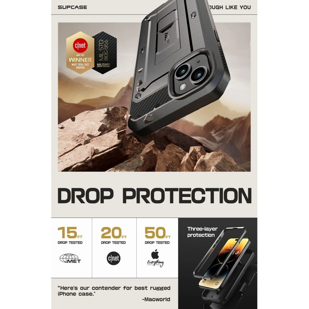 Etui Supcase Unicorn Beetle Pro Apple iPhone 15 Plus / 14 Plus Black