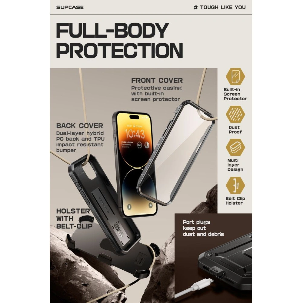 Etui Supcase Unicorn Beetle Pro Apple iPhone 15 Plus / 14 Plus Black