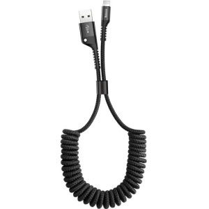 Kup Cablul cu arc Lightning Baseus Spring 1m 2A (negru) - BSU350BLK - {ean13} - Sklep Home Screen