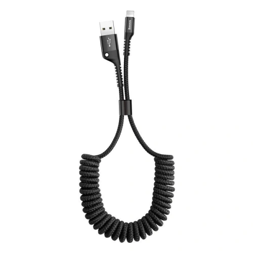 Kup Lightning rugós kábel Baseus Spring 1m 2A (fekete) - BSU350BLK - {ean13} - Sklep Home Screen