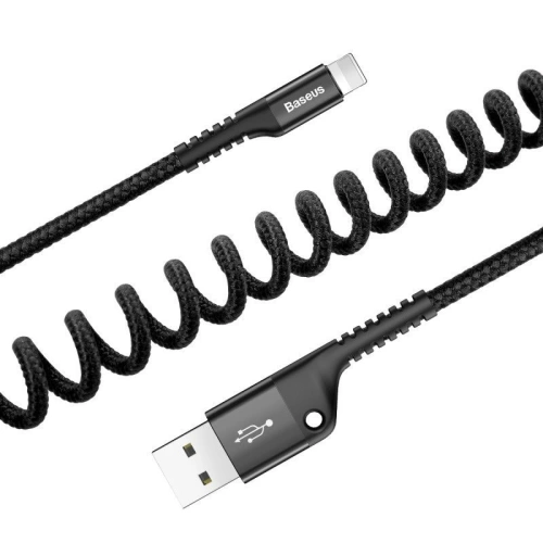 Kup Kabel sprängung Lightning Baseus Spring 1m 2A (schwarz) - BSU350BLK - {ean13} - Sklep Home Screen