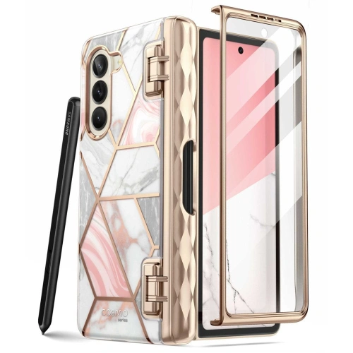 Kup Supcase Samsung Carcasă Cosmo Pen Galaxy Z Fold5 Marble Roz - SPC397 - {ean13} - Sklep Home Screen
