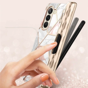 Kup Supcase Samsung Carcasă Cosmo Pen Galaxy Z Fold5 Marble Roz - SPC397 - {ean13} - Sklep Home Screen