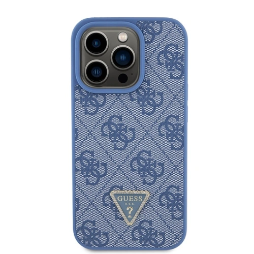 Kup Case Guess GUHCP15LP4TDPB Apple iPhone 15 Pro Hardcase Leder 4G Triangle Strass blau/blue - GUE2896 - {ean13} - Sklep Home Screen