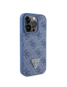 Kup Case Guess GUHCP15LP4TDPB Apple iPhone 15 Pro Hardcase Leder 4G Triangle Strass blau/blue - GUE2896 - {ean13} - Sklep Home Screen