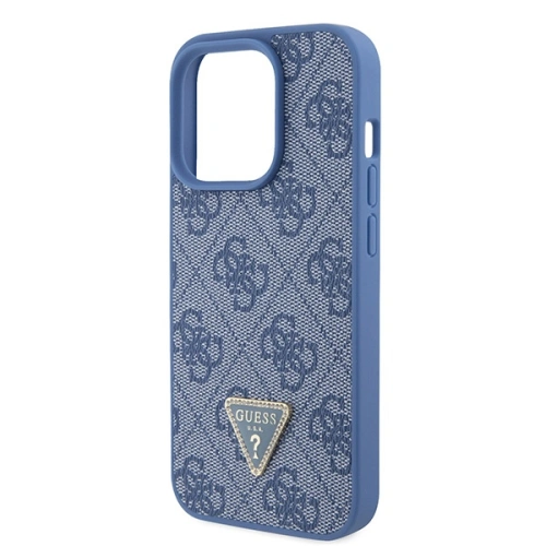 Kup Case Guess GUHCP15LP4TDPB Apple iPhone 15 Pro Hardcase Leder 4G Triangle Strass blau/blue - GUE2896 - {ean13} - Sklep Home Screen