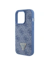 Kup Case Guess GUHCP15LP4TDPB Apple iPhone 15 Pro Hardcase Leder 4G Triangle Strass blau/blue - GUE2896 - {ean13} - Sklep Home Screen