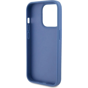 Etui Guess GUHCP15LP4TDPB Apple iPhone 15 Pro hardcase Leather 4G Triangle Strass niebieski/blue