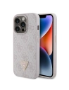 Case Guess GUHCP15LP4TDPP Apple iPhone 15 Pro Hardcase Leder 4G Triangle Strass rosa/pink