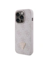 Kup Case Guess GUHCP15LP4TDPP Apple iPhone 15 Pro Hardcase Leder 4G Triangle Strass rosa/pink - GUE2897 - {ean13} - Sklep Home Screen