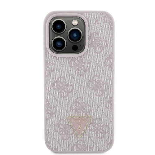 Kup Case Guess GUHCP15LP4TDPP Apple iPhone 15 Pro Hardcase Leder 4G Triangle Strass rosa/pink - GUE2897 - {ean13} - Sklep Home Screen