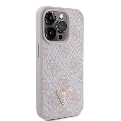 Kup Case Guess GUHCP15LP4TDPP Apple iPhone 15 Pro Hardcase Leder 4G Triangle Strass rosa/pink - GUE2897 - {ean13} - Sklep Home Screen