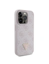 Kup Etui Guess GUHCP15LP4TDPP Apple iPhone 15 Pro hardcase Leather 4G Triangle Strass różowy/pink - GUE2897 - {ean13} - Sklep Home Screen