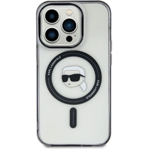 Etui Karl Lagerfeld KLHMP15SHKHNOTK Apple iPhone 15 hardcase IML Karl`s Head MagSafe transparent