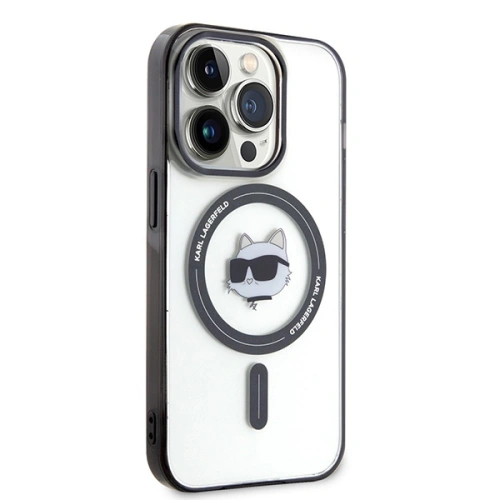 Buy Karl Lagerfeld KLHMP15XHCHNOTK Apple iPhone 15 Pro Max hardcase IML Choupette`s Head MagSafe transparent - KLD1708 - {ean13} - Home Screen Store Europe