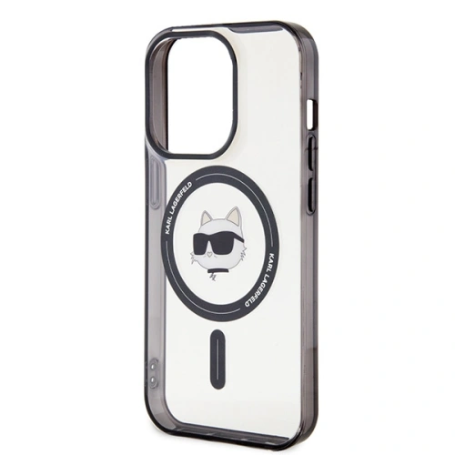 Buy Karl Lagerfeld KLHMP15XHCHNOTK Apple iPhone 15 Pro Max hardcase IML Choupette`s Head MagSafe transparent - KLD1708 - {ean13} - Home Screen Store Europe