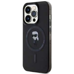 Buy Karl Lagerfeld KLHMP15XHFCKNOK Apple iPhone 15 Pro Max hardcase IML Ikonik MagSafe black - KLD1709 - {ean13} - Home Screen Store Europe