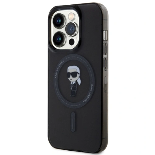 Buy Karl Lagerfeld KLHMP15XHFCKNOK Apple iPhone 15 Pro Max hardcase IML Ikonik MagSafe black - KLD1709 - {ean13} - Home Screen Store Europe