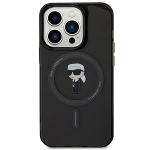 Buy Karl Lagerfeld KLHMP15XHFCKNOK Apple iPhone 15 Pro Max hardcase IML Ikonik MagSafe black - KLD1709 - {ean13} - Home Screen Store Europe
