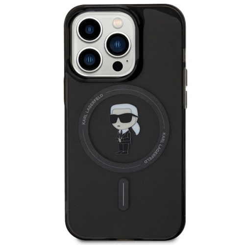 Buy Karl Lagerfeld KLHMP15XHFCKNOK Apple iPhone 15 Pro Max hardcase IML Ikonik MagSafe black - KLD1709 - {ean13} - Home Screen Store Europe