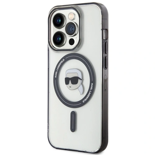 Buy Karl Lagerfeld KLHMP15XHKHNOTK Apple iPhone 15 Pro Max hardcase IML Karl`s Head MagSafe transparent - KLD1710 - {ean13} - Home Screen Store Europe
