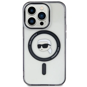 Buy Karl Lagerfeld KLHMP15XHKHNOTK Apple iPhone 15 Pro Max hardcase IML Karl`s Head MagSafe transparent - KLD1710 - {ean13} - Home Screen Store Europe
