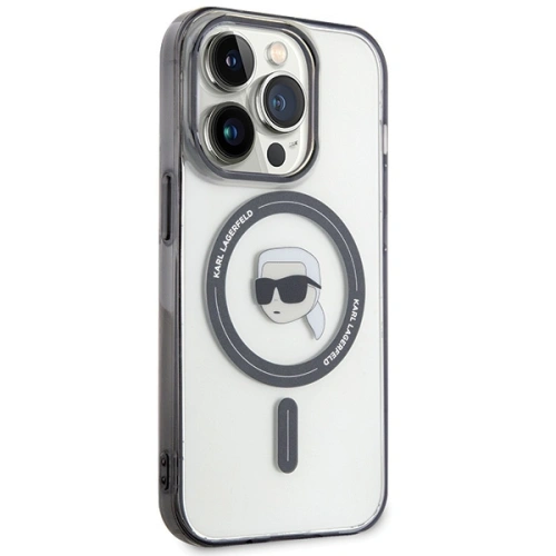 Buy Karl Lagerfeld KLHMP15XHKHNOTK Apple iPhone 15 Pro Max hardcase IML Karl`s Head MagSafe transparent - KLD1710 - {ean13} - Home Screen Store Europe