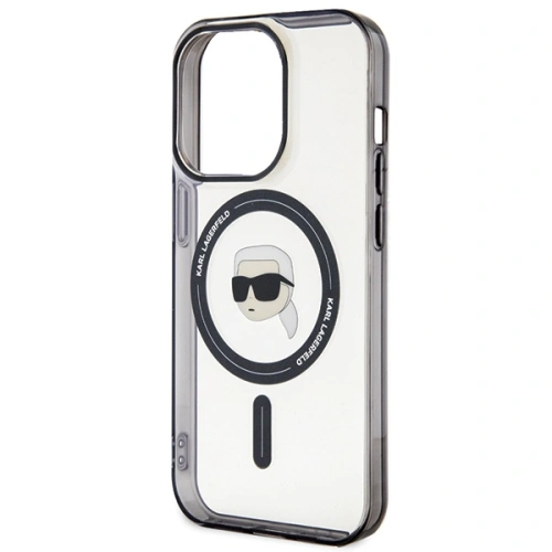Buy Karl Lagerfeld KLHMP15XHKHNOTK Apple iPhone 15 Pro Max hardcase IML Karl`s Head MagSafe transparent - KLD1710 - {ean13} - Home Screen Store Europe