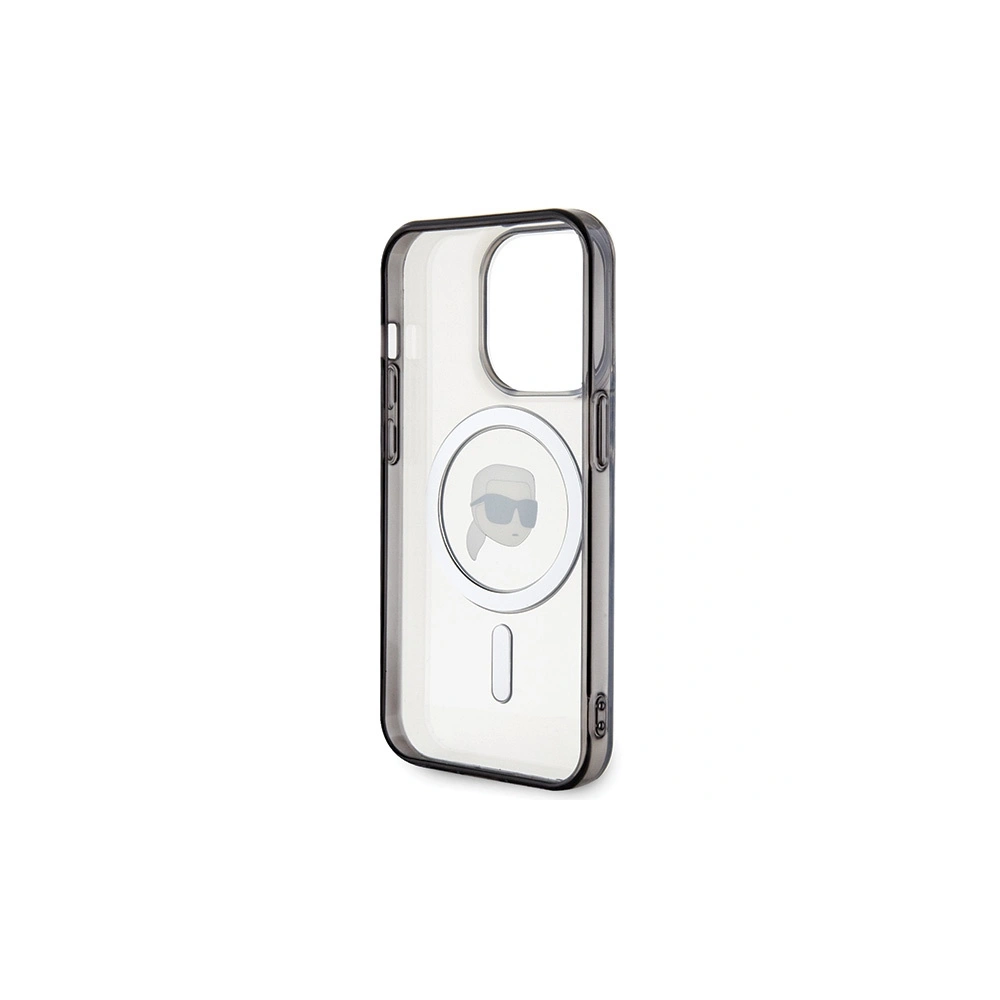 Etui Karl Lagerfeld KLHMP15XHKHNOTK Apple iPhone 15 Pro Max hardcase IML Karl`s Head MagSafe transparent