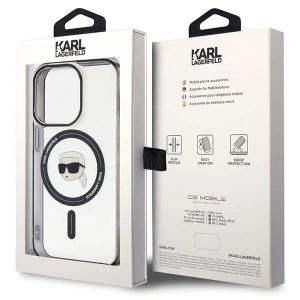 Buy Karl Lagerfeld KLHMP15XHKHNOTK Apple iPhone 15 Pro Max hardcase IML Karl`s Head MagSafe transparent - KLD1710 - {ean13} - Home Screen Store Europe