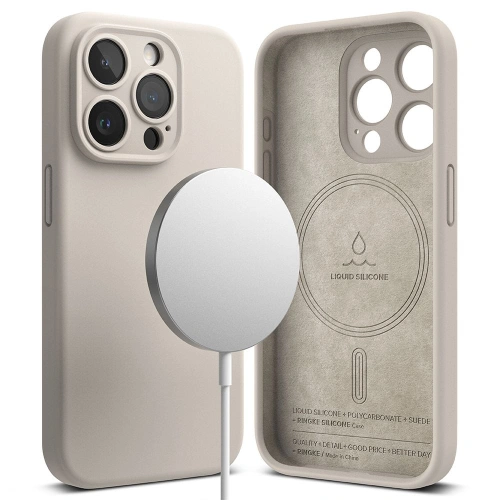 Kup Case Ringke Silikon Magnetic MagSafe Apple iPhone 15 Pro Stone - RGK1854 - {ean13} - Sklep Home Screen