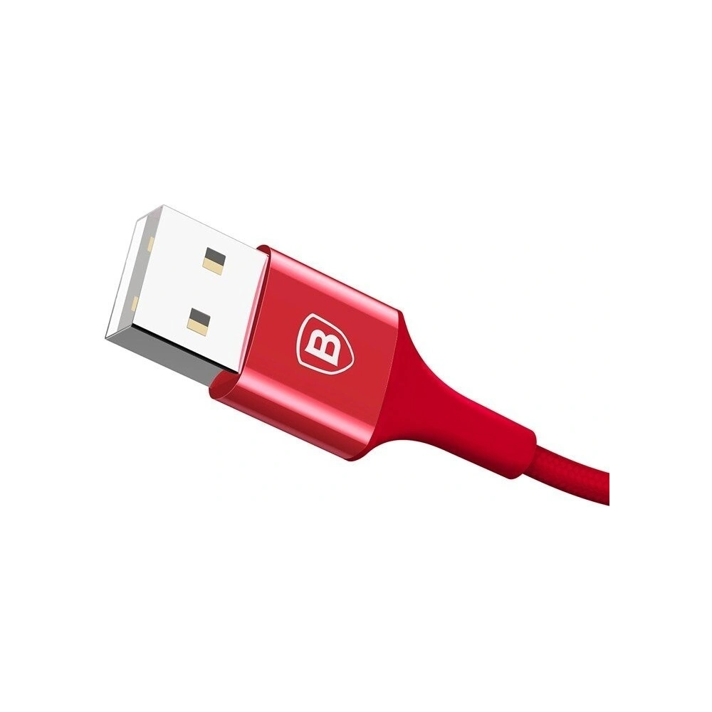 Kabel Lightning Baseus z podświetlanym złączem 1m (czerwony)