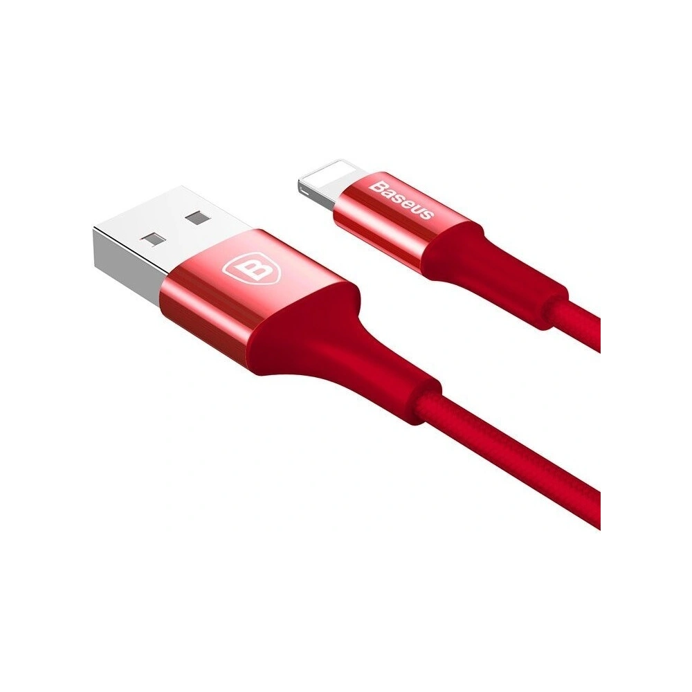 Kabel Lightning Baseus z podświetlanym złączem 1m (czerwony)