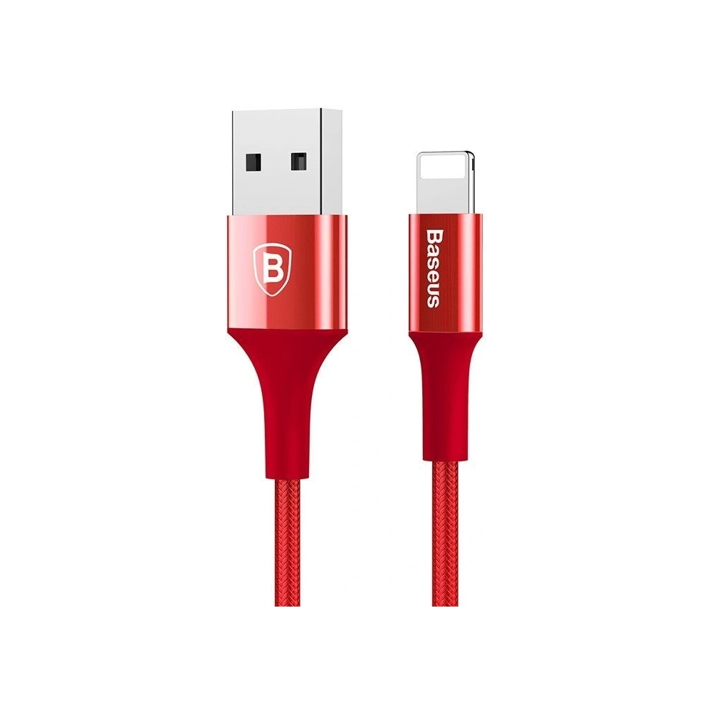 Kabel Lightning Baseus z podświetlanym złączem 1m (czerwony)