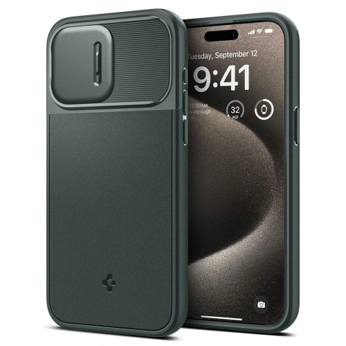 Kup Etui Spigen Optik Armor Mag MagSafe Apple iPhone 15 Pro Max Abyss Green - SPN2965 - {ean13} - Sklep Home Screen