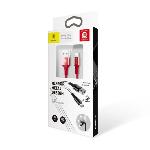 Kup Lightning-Kabel Baseus mit beleuchtetem Anschluss 1m (rot) - BSU353RED - {ean13} - Sklep Home Screen