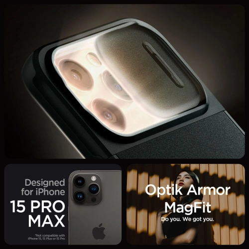 Kup Etui Spigen Optik Armor Mag MagSafe Apple iPhone 15 Pro Max Abyss Green - SPN2965 - {ean13} - Sklep Home Screen