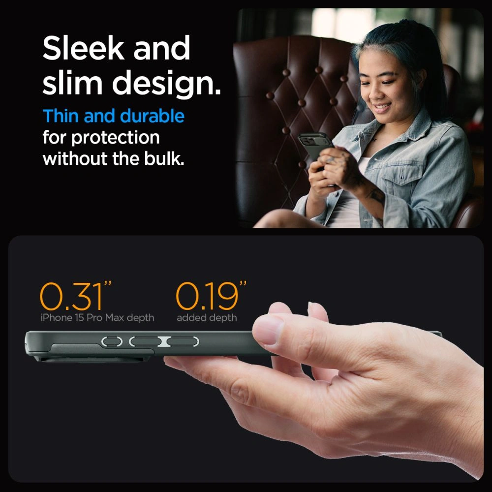 Etui Spigen Optik Armor Mag MagSafe Apple iPhone 15 Pro Max Abyss Green