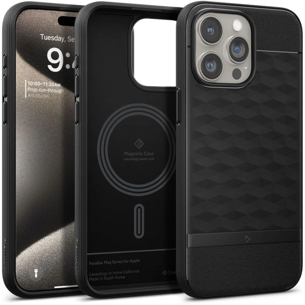 Etui Caseology Parallax Mag MagSafe Apple iPhone 15 Pro Max Matte Black