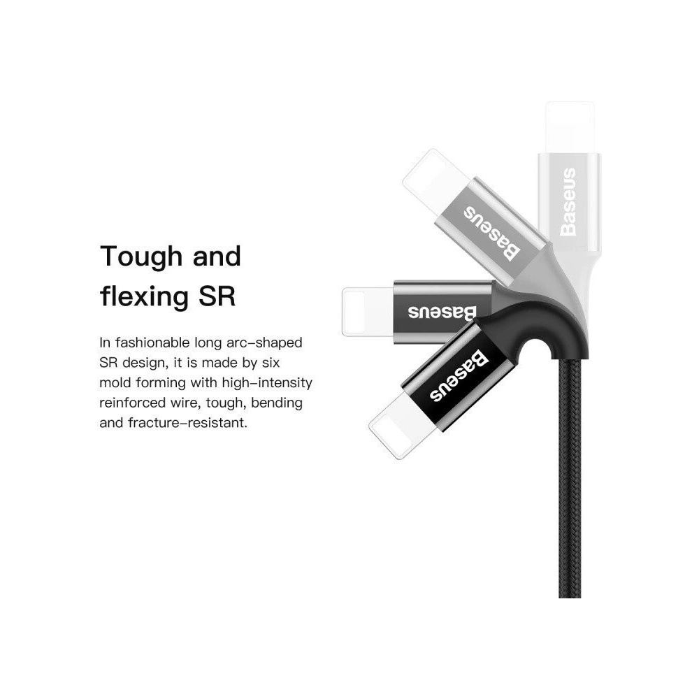 Kabel Lightning Baseus z podświetlanym złączem 1m (czerwony)